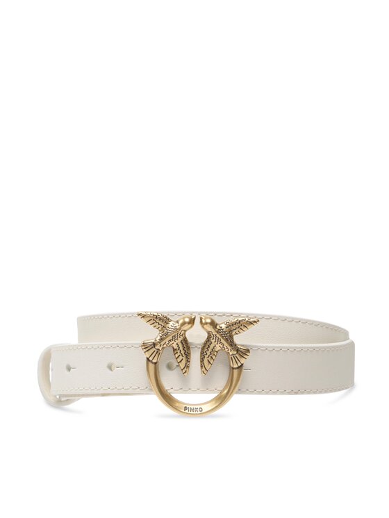 PINKO PINKO Pásek Love Berry H2 Belt PE 23 PLT01 100143 A0F1 Bílá