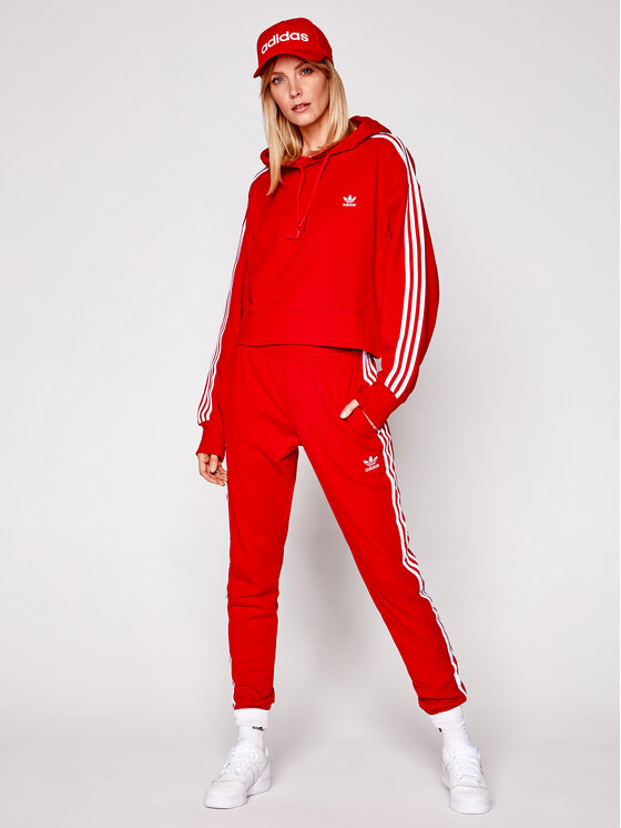 Felpa Adicolor Classics GN2892 Rosso Loose Fit