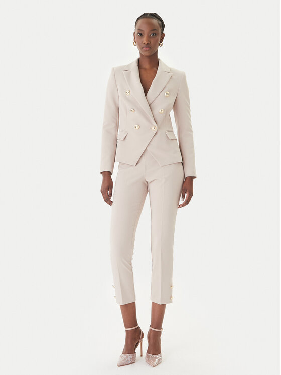 Rinascimento Rinascimento Παντελόνι υφασμάτινο CFC0128641003 Μπεζ Slim Fit