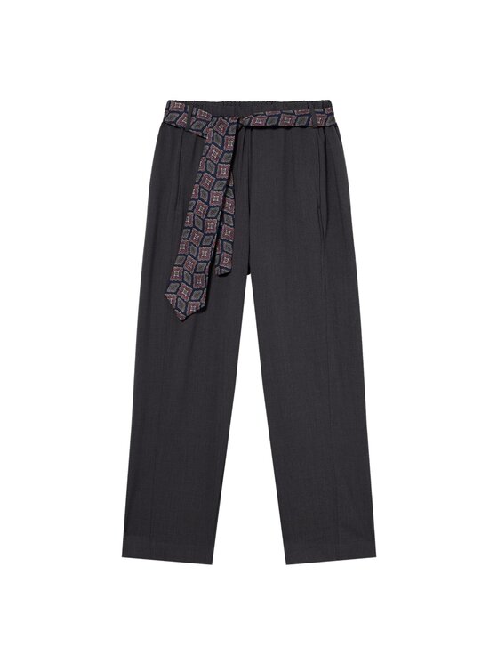 Oltre Oltre Pantaloni di tessuto P03DR009351N013 Grigio Baggy Fit