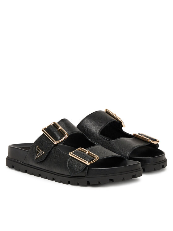 Guess Guess Παντόφλες FLTFST LEA03 Μαύρο