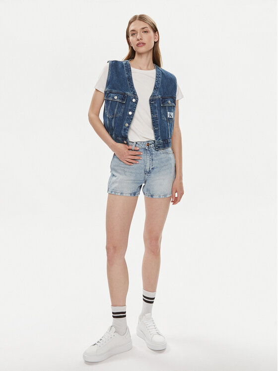 Wrangler Wrangler Džinsiniai šortai Cowboy 112351074 Mėlyna Relaxed Fit