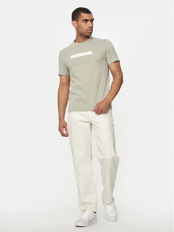 Calvin Klein Calvin Klein T-shirt Shadow Logo K10K113110 Beige Regular Fit