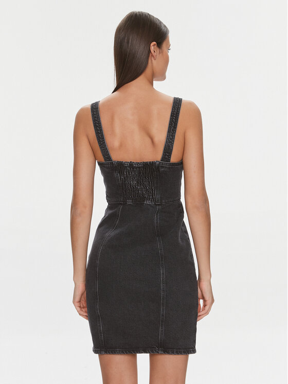 Tommy Jeans Tommy Jeans Rochie de blugi DW0DW17698 Negru Slim Fit