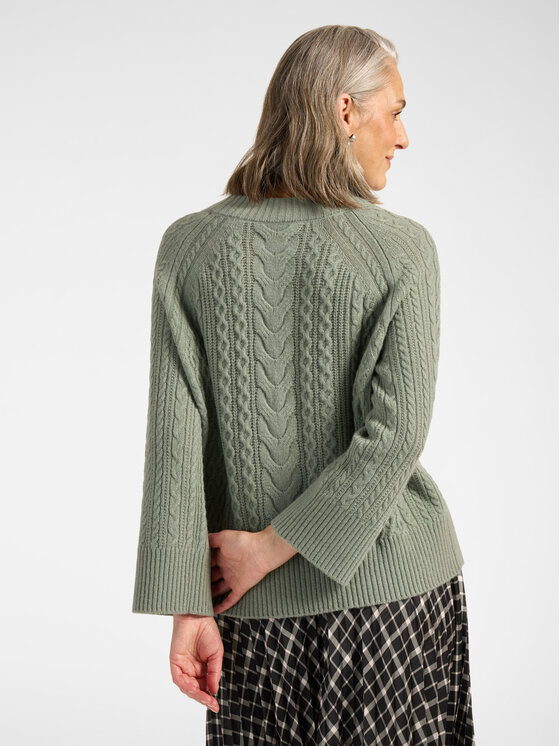 Elena Mirò Elena Mirò Sweter M105Z000873N0A5 Zielony jasny Boxy Fit