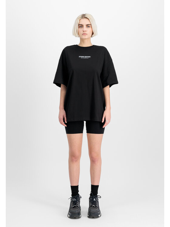 Alpha Industries Alpha Industries T-Shirt Studio Edition Backprint T-Shirt Women Czarny Loose Fit