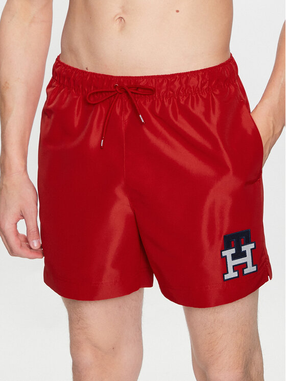 Tommy Hilfiger Tommy Hilfiger Szorty kąpielowe UM0UM02732 Czerwony Slim Fit