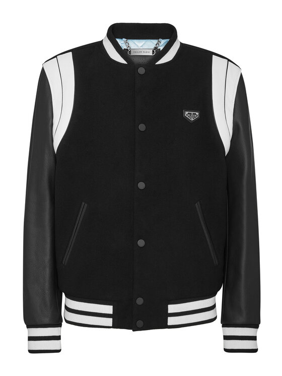 PHILIPP PLEIN PHILIPP PLEIN Kurtka skórzana 9481 Czarny Regular Fit