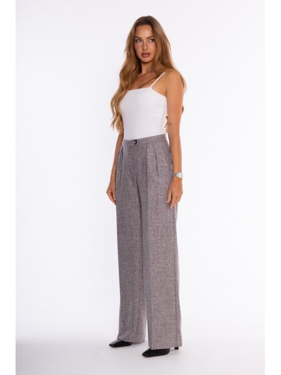 Made of Emotion Made of Emotion Spodnie materiałowe M930 Szary Wide Leg