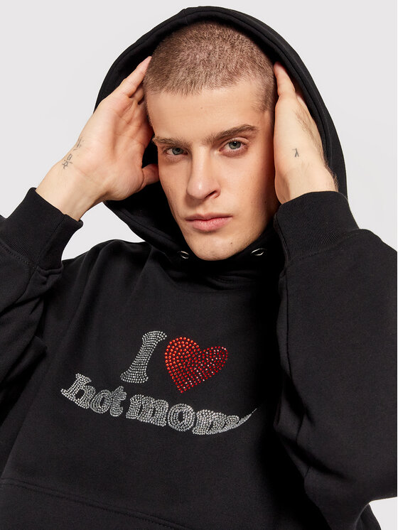 2005 2005 Суитшърт Unisex Hot Moms Черен Relaxed Fit
