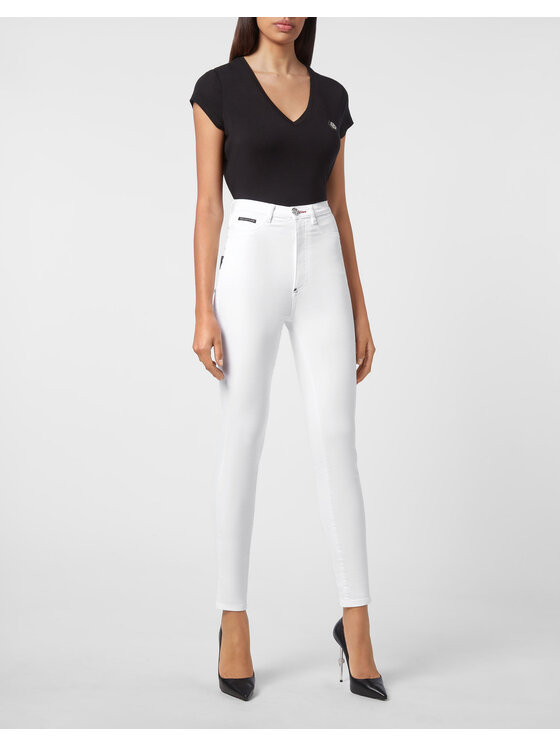 PHILIPP PLEIN PHILIPP PLEIN Jeansy 4631 Bílá