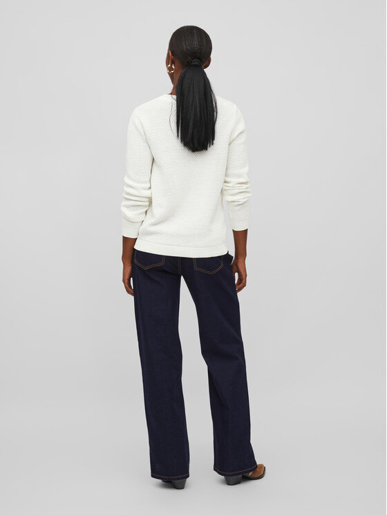Vila Vila Sweater Dalo 14082767 Fehér Regular Fit