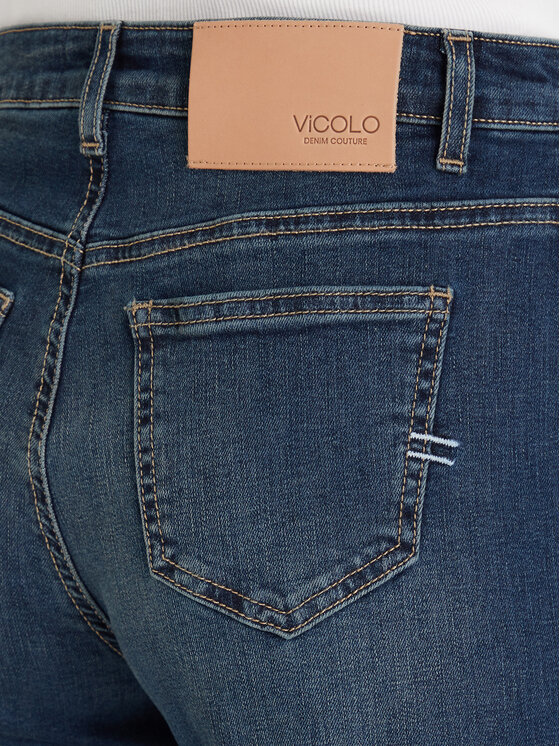 ViCOLO ViCOLO Jeansy DF5103 Modrá Wide Leg