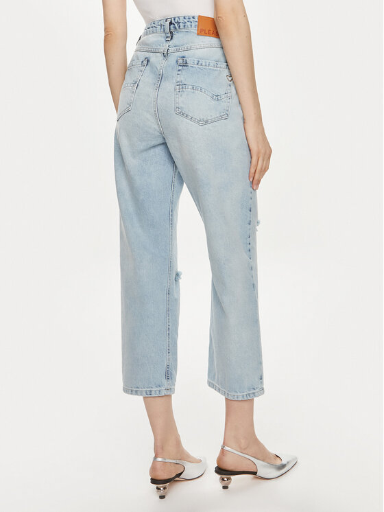 Please Please Τζιν P70UCJGW7U Μπλε Straight Fit