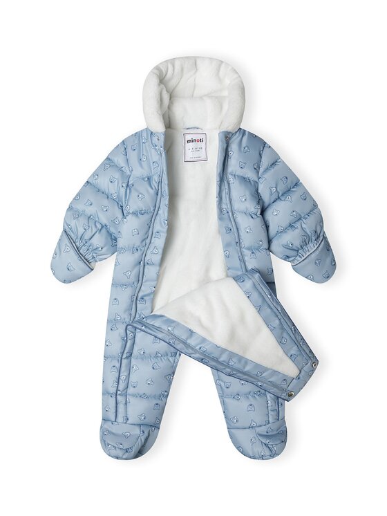 minoti minoti Kombinezon zimowy 21babysnow3b Błękitny Regular Fit