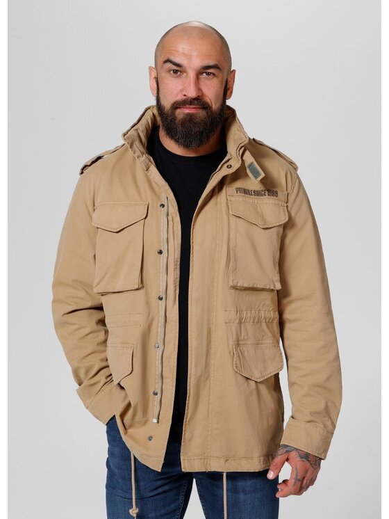 PITBULL PITBULL Kurtka przejściowa M65 Beżowy Regular Fit