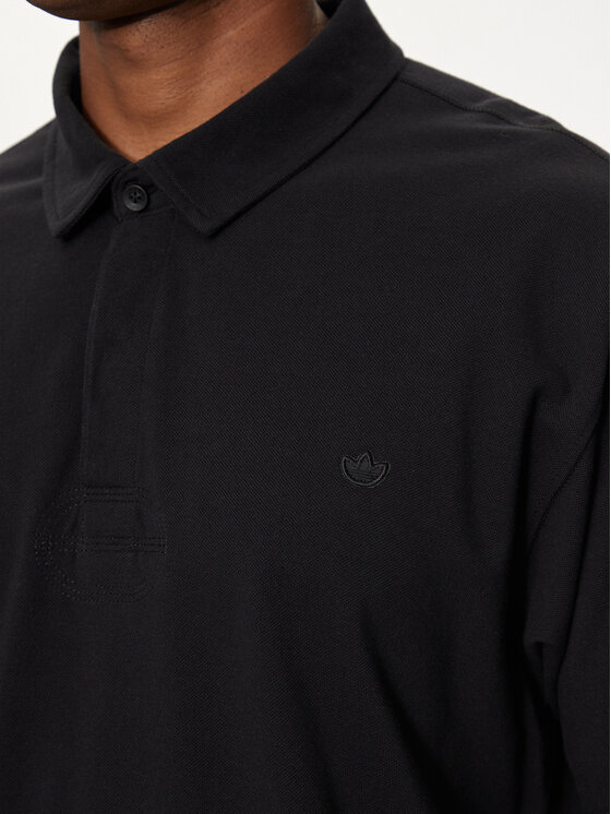 adidas adidas Polo majica Premium Essentials HR8677 Črna Loose Fit
