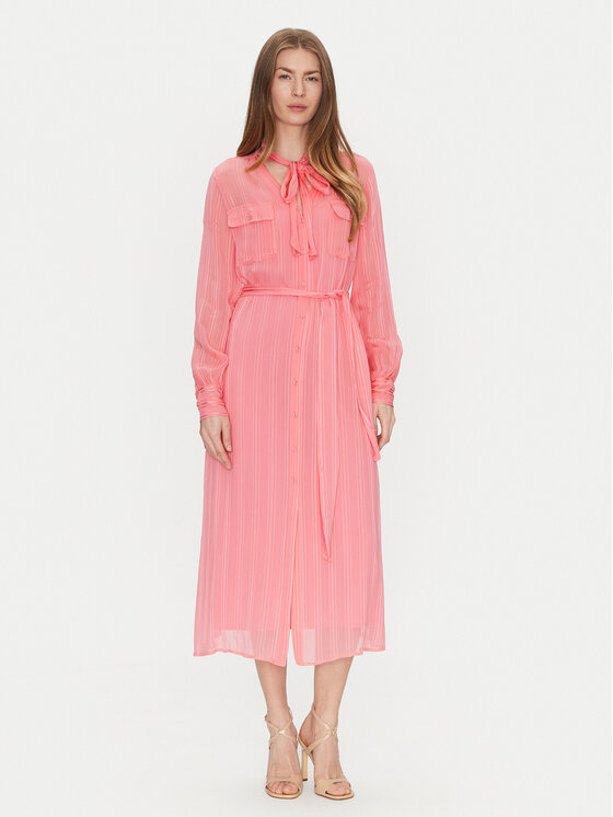 TWINSET TWINSET Košilové šaty 251TP2260 Oranžová Loose Fit