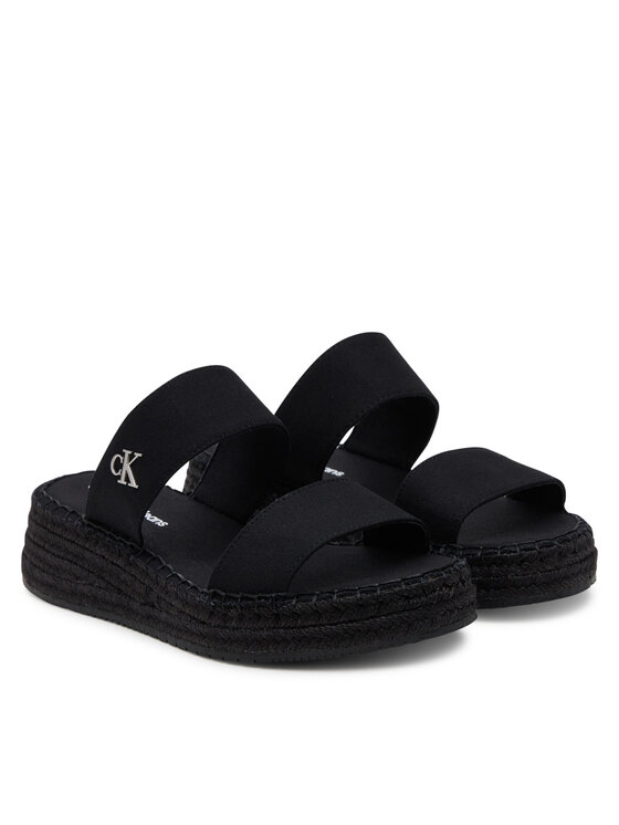 Calvin Klein Jeans Calvin Klein Jeans Εσπαντρίγιες Sporty Rope Mg Lth Webbing YW0YW01704 Μαύρο