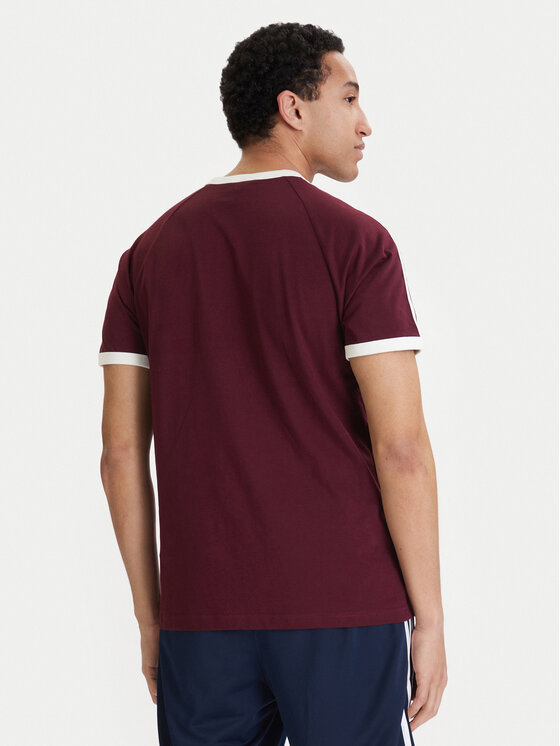 adidas adidas T-Shirt 3-Stripes KQ9639 Bordowy Regular Fit