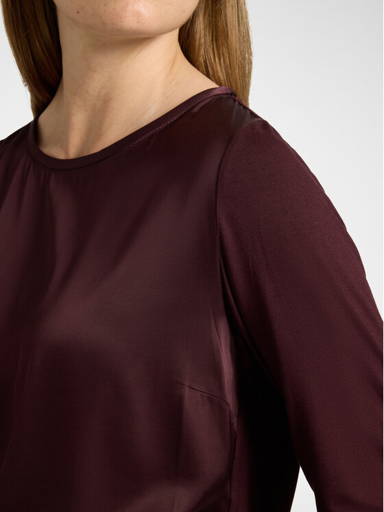 Elena Mirò Elena Mirò Bluzka G057Z000708N039 Bordowy Regular Fit