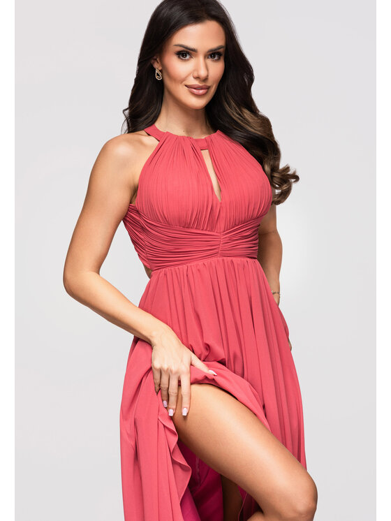 Ombre Ombre Sukienka wieczorowa LA-OM-DLR358 Niebieski Regular Fit