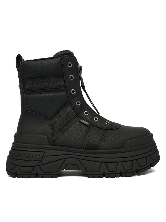 Buffalo Buffalo Šnurovacia obuv Fusion Front Zip 1270130 Čierna