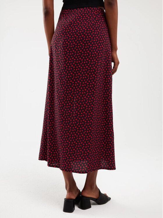 BIG STAR BIG STAR Spódnica midi DELUNI_906_120 Czarny Classic Fit