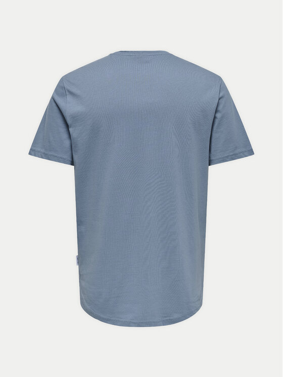 Only & Sons Only & Sons Marškinėliai Matt 22002973 Mėlyna Regular Fit