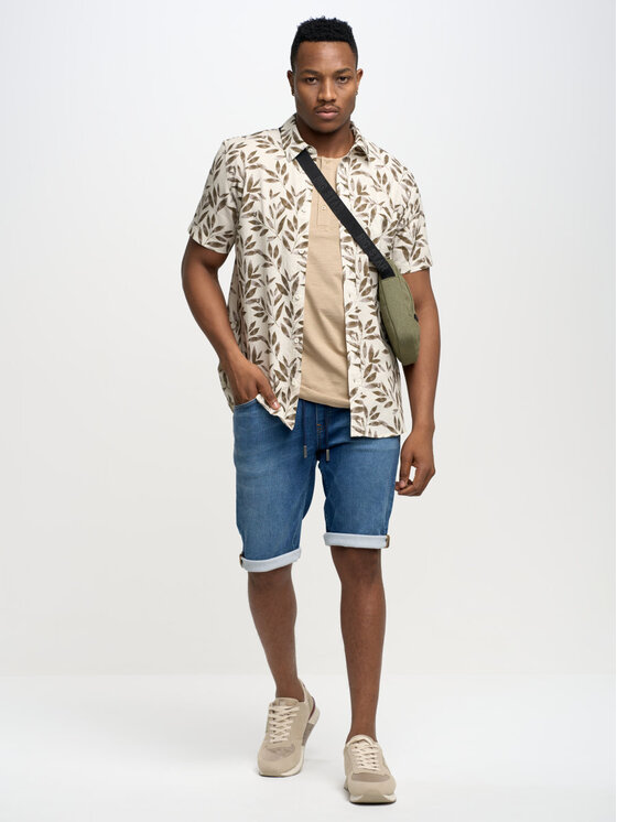 BIG STAR BIG STAR Szorty jeansowe PARKER_318_110 Niebieski Bermuda Fit
