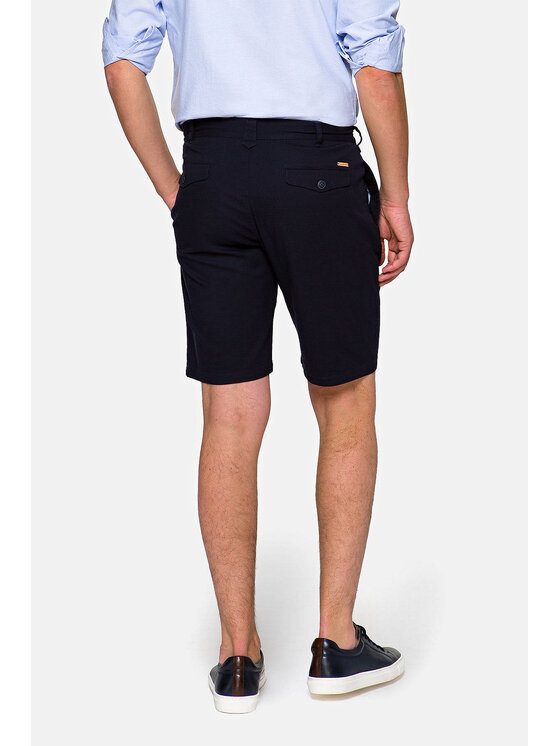 Lancerto Lancerto Szorty materiałowe Borneo Granatowy Regular Fit