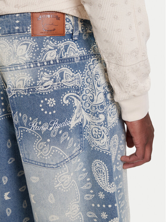 Karl Kani Karl Kani Kratke traperice Paisley PD00005502 Plava Regular Fit