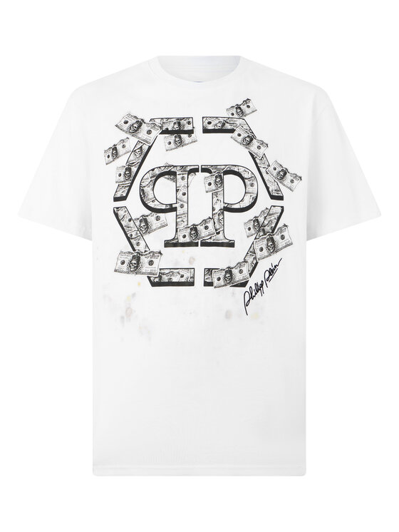 PHILIPP PLEIN PHILIPP PLEIN T-Shirt 31090 Bílá Regular Fit