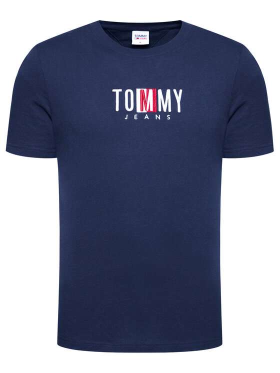 Tommy Jeans T-shirt Tjm Timeless Box Tee DM0DM10218 Blu scuro Regular Fit •  Modivo.it