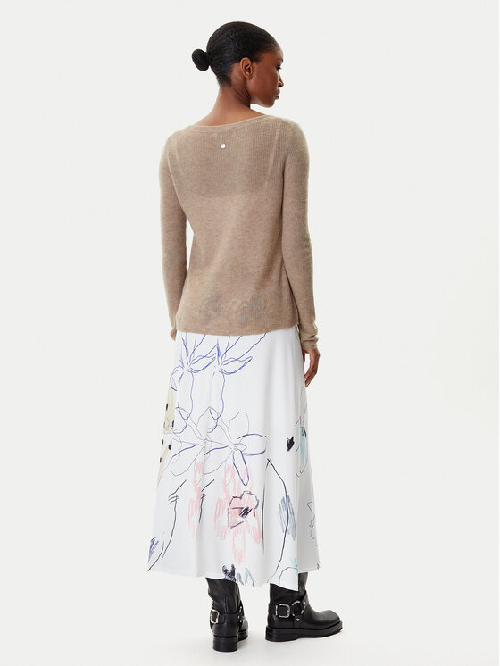Desigual Desigual Každodenné šaty Kala 25WWVK25 Biela Slim Fit