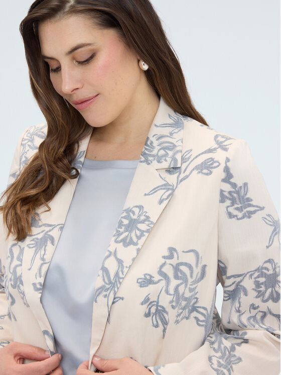 Fiorella Rubino Fiorella Rubino Giacca di transizione Q030T000278N0V1 Crema A-Line Fit