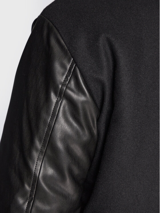 Sisley Sisley Bomber striukė 28GCSN012 Juoda Regular Fit