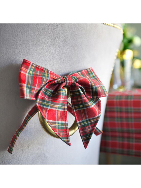 Roseberry Home Roseberry Home Obrus Red Tartan Czerwony