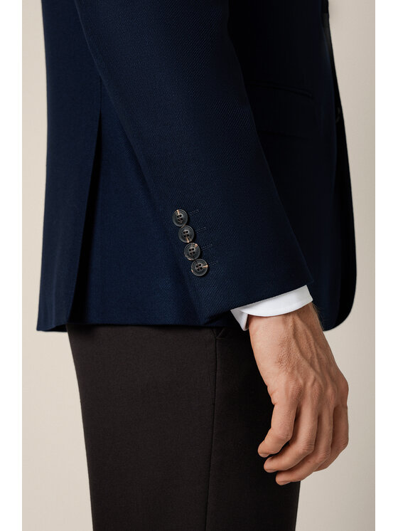 Lancerto Lancerto Marynarka Morges MA131225000025 Granatowy Slim Fit