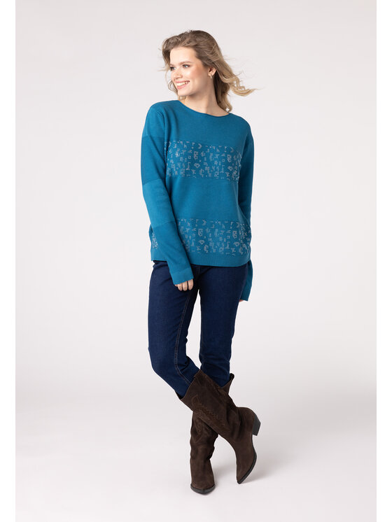 QUIOSQUE QUIOSQUE Sveter QUIOSQUE 6VL004804 Modrá Regular Fit