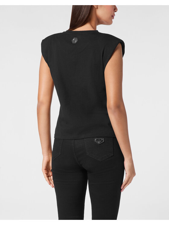 PHILIPP PLEIN PHILIPP PLEIN Tank top 11621 Černá Skin Tight Fit