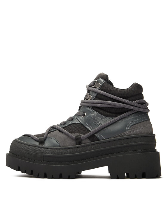 Tommy Jeans Tommy Jeans Schnürstiefeletten Tjw Hybrid Boot EN0EN02338 Schwarz