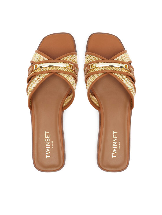 TWINSET TWINSET Natikači 251TGT020 Rjava