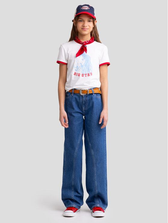BIG STAR BIG STAR Jeansy MISAKI Granatowy Wide Fit