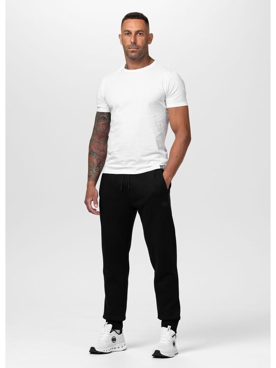 PITBULL PITBULL Spodnie dresowe CHARGER SMALL LOGO Czarny Regular Fit