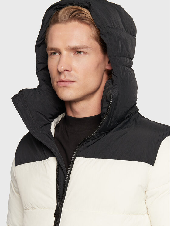 Calvin Klein Calvin Klein Geacă de iarnă Crinkle Color Block K10K110337 Écru Regular Fit
