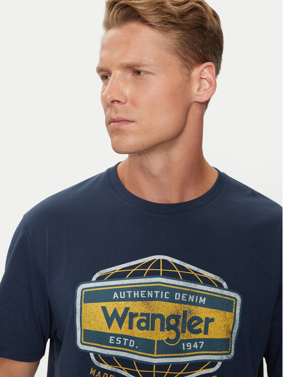 Wrangler Wrangler T-shirt Americana 112357448 Plava Regular Fit