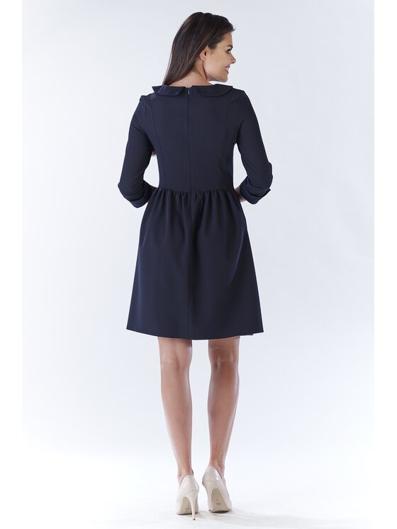 Awama Awama Vestito da giorno A183 Blu scuro Basic Fit