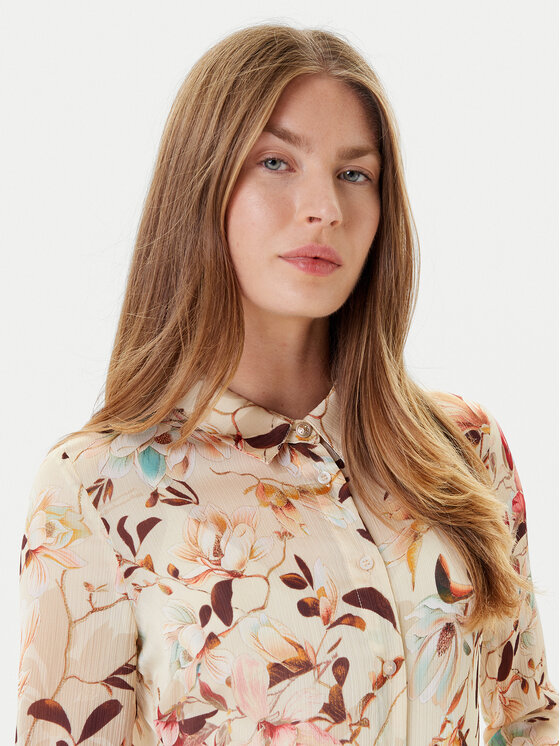 Guess Guess Košeľa W5YH0X WDW82 Béžová Regular Fit