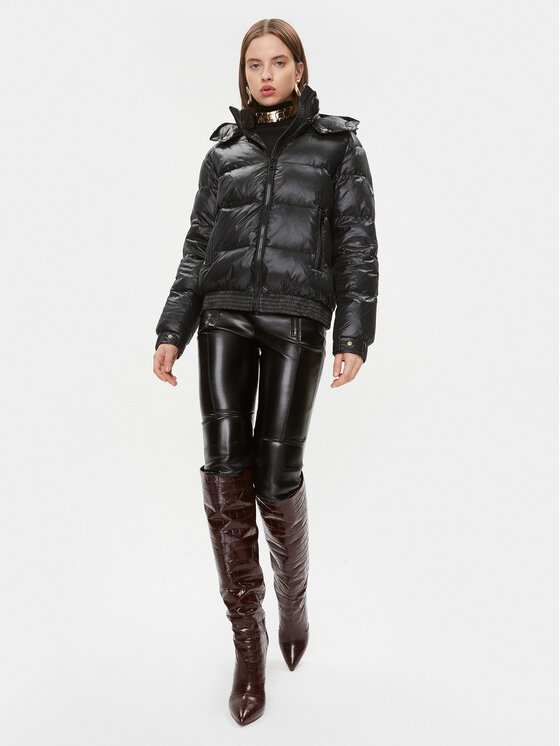 TWINSET TWINSET Pehelykabát 232TT2350 Fekete Regular Fit